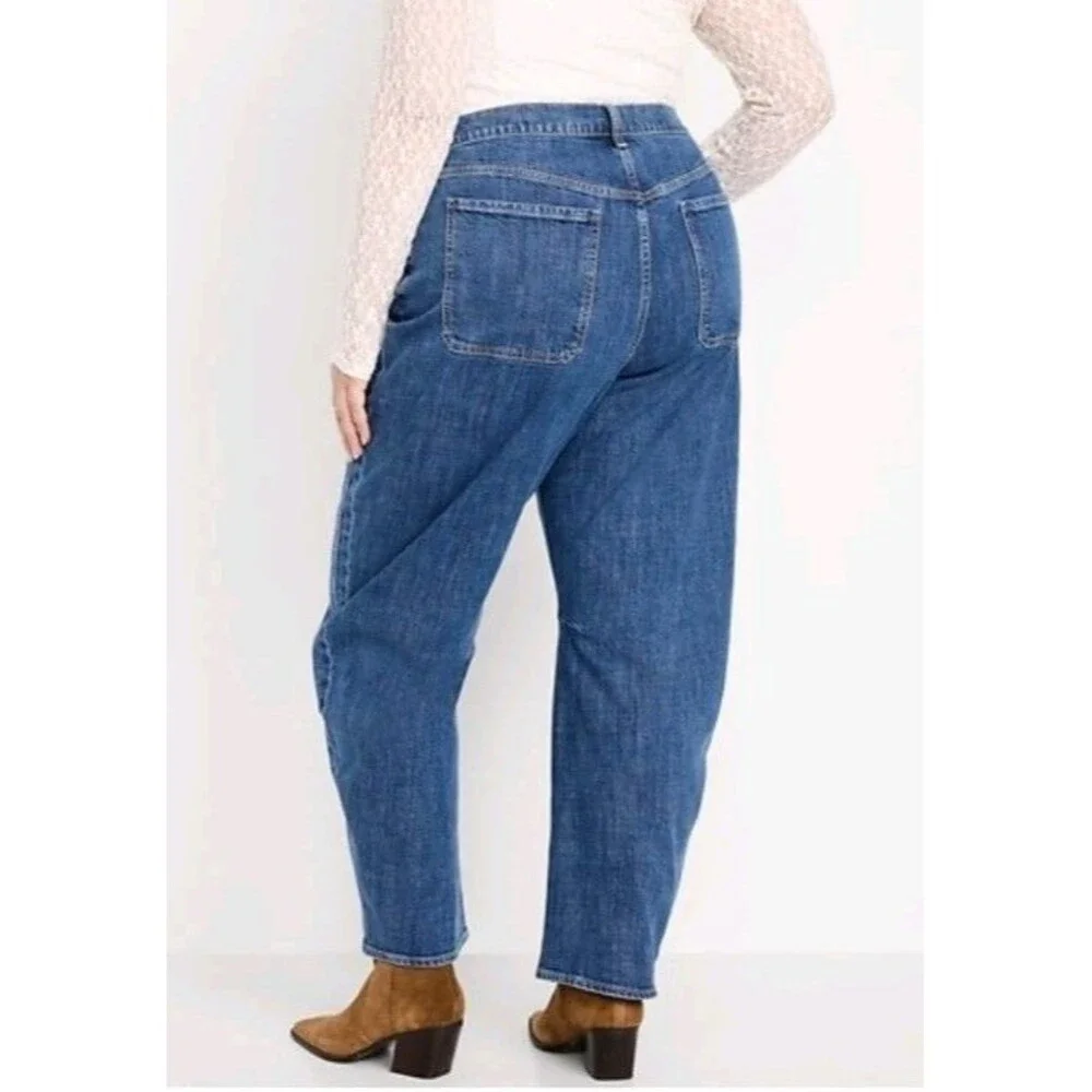 NWT Women's Old Navy High Waist Baggy Barrel Utility Jeans Size 22